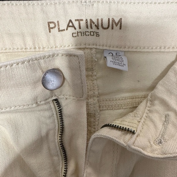 Chicos platinum cropped yellow size 2.5 - Picture 3 of 5
